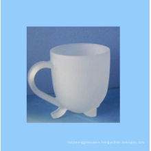 frosted glass coffee mug